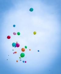 balloons in the sky