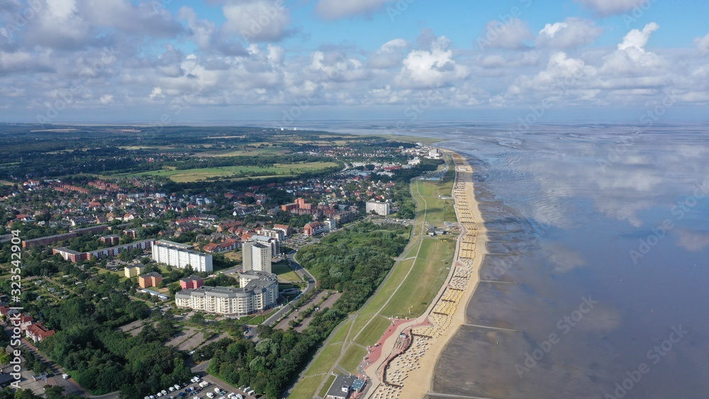 Sticker plage de cuxhaven (allemagne)