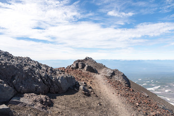 Avachinsky volcano, Kamchatka peninsula, Russia. An active volcano, located north of the city of Petropavlovsk-Kamchatsky, in the interfluve of the Avacha and Nalychev rivers.