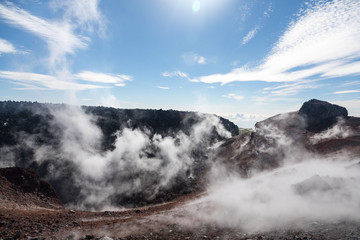 Avachinsky volcano, Kamchatka peninsula, Russia. An active volcano, located north of the city of Petropavlovsk-Kamchatsky, in the interfluve of the Avacha and Nalychev rivers.