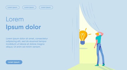 Insight, View Flat Landing Page Vector Template