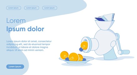 Idea Production Flat Landing Page Vector Template