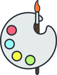 Palette icon, Art icon, vector illustration
