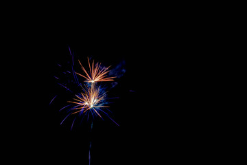 Fireworks display night in London, UK