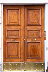 traditional wooden house doorway , Europe