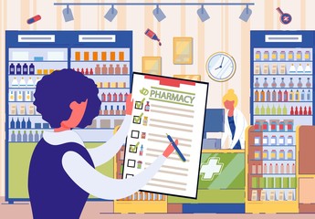 Checking Medicaments Purchases on Pharmacy List.