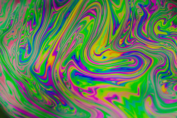 Close up soap bubble background. Psychedelic abstract background