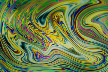 Close up soap bubble background. Psychedelic abstract background