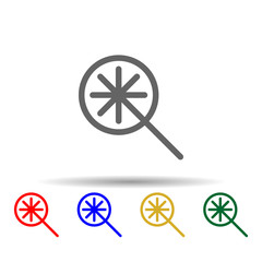 Obraz premium Search web multi color style icon. Simple thin line, outline vector of web icons for ui and ux, website or mobile application