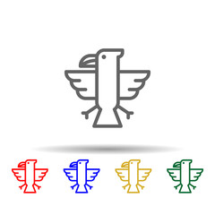 Eagle, usa multi color style icon. Simple thin line, outline vector of 4th of july icons for ui and ux, website or mobile application