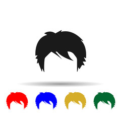 hair, woman, haircut short multi color style icon. Simple glyph, flat vector of Haircut icons for ui and ux, website or mobile application