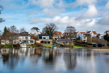 Fototapeta na wymiar Small city in the middle of Jutland, Denmark