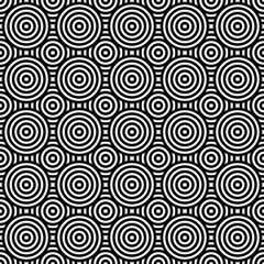 Black and white geometric impossible pattern background. Abstract line art. Vector for greeting cards, cover, flyer, wallpaper, fabric print, design creative object. Ornament design, repeating tiles