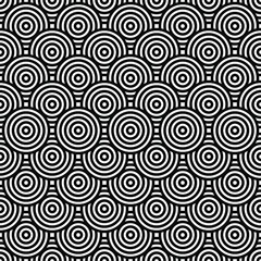 Black and white geometric impossible pattern background. Abstract line art. Vector for greeting cards, cover, flyer, wallpaper, fabric print, design creative object. Ornament design, repeating tiles