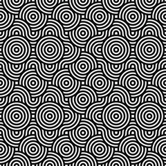 Fototapeta premium Black and white geometric impossible pattern background. Abstract line art. Vector for greeting cards, cover, flyer, wallpaper, fabric print, design creative object. Ornament design, repeating tiles