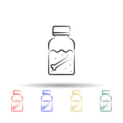 Dipple multi color style icon. Simple thin line, outline vector of mad science icons for ui and ux, website or mobile application