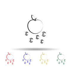 Gravitons multi color style icon. Simple thin line, outline vector of mad science icons for ui and ux, website or mobile application