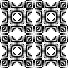 Black and white geometric impossible pattern background. Abstract line art. Vector for greeting cards, cover, flyer, wallpaper, fabric print, design creative object. Ornament design, repeating tiles