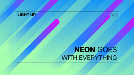 Funky Neon Blend Vector Background. Fluid Neon Bright Trendy Landing 