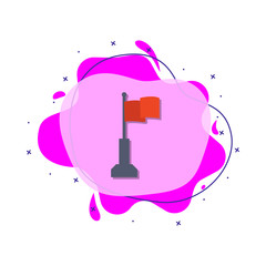 Flag colored icon. Simple color vector of education icons for ui and ux, website or mobile application