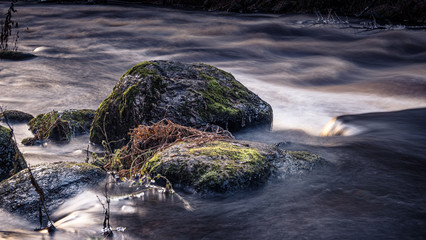 The harmony of water and stone, the beauty of the Karelian river.