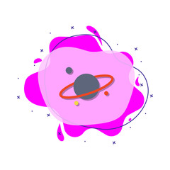 Planets colored icon. Simple color vector of education icons for ui and ux, website or mobile application