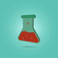 Chemical fluid in vitro isometric icon. Simple color vector of science icons for ui and ux, website or mobile application