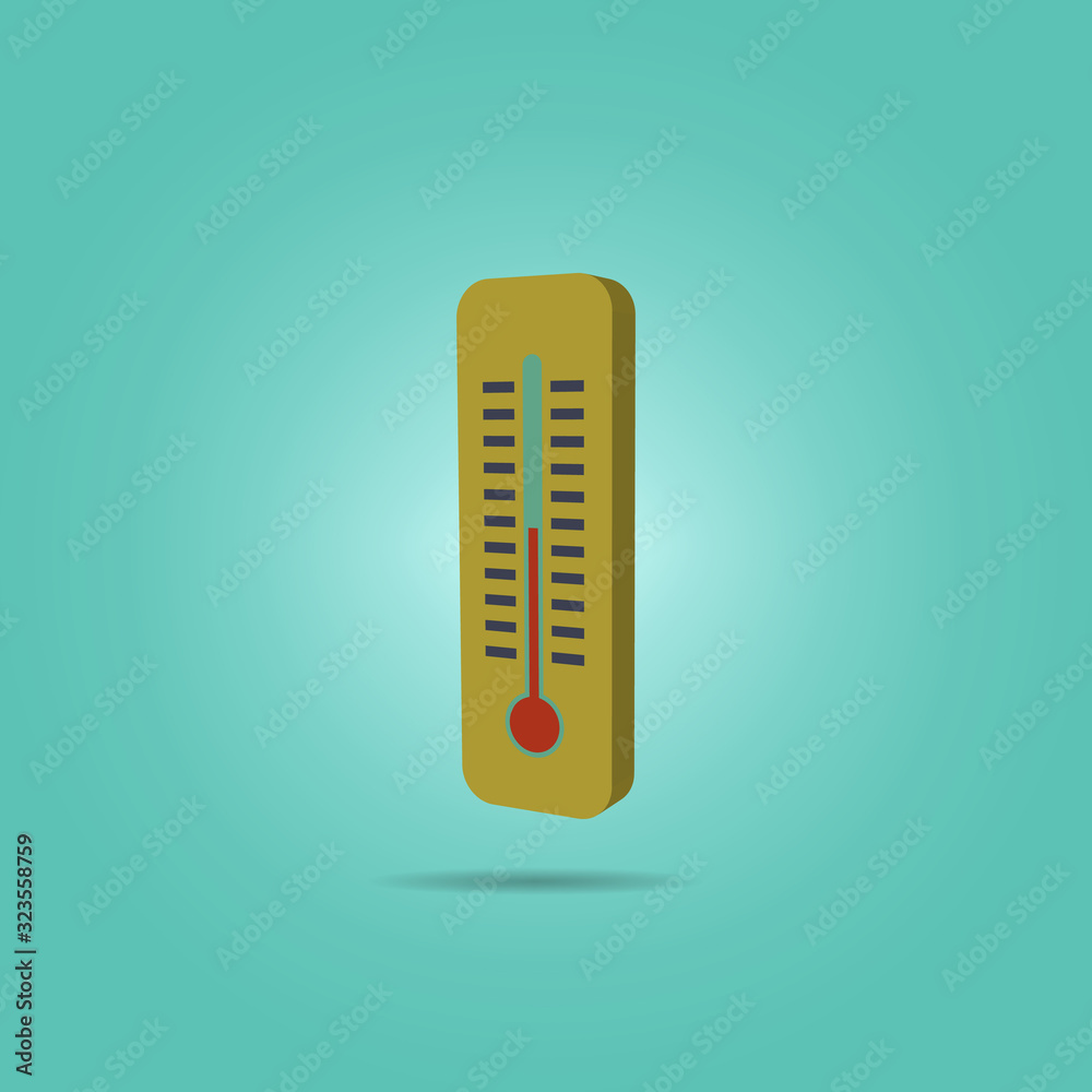 Poster thermometer isometric icon. simple color vector of science icons for ui and ux, website or mobile ap