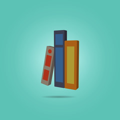 Books isometric icon. Simple color vector of science icons for ui and ux, website or mobile application
