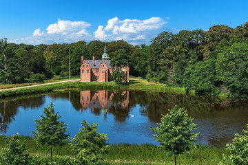 Fototapeta premium Hillerod, Denmark. Frederiksborg Castle gardens