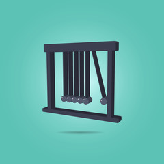 Balls of einstein isometric icon. Simple color vector of science icons for ui and ux, website or mobile application