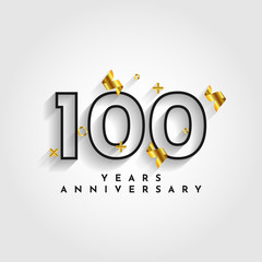 100 Years Anniversary Celebration Vector Illustration Template Design