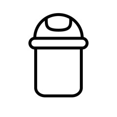 Garbage icon designed in line style