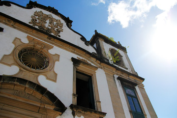 Architecture detail of the Monastery of São Bento in Olinda, Brazil.