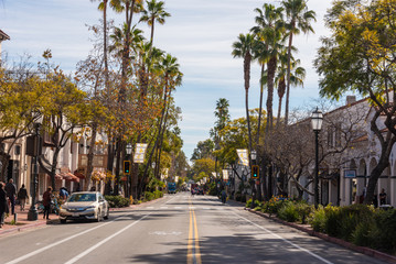 Road of Santa Barbara, California - obrazy, fototapety, plakaty