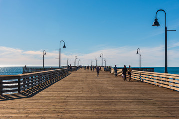 View of the famous Pismo Beach pier in California