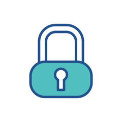 padlock icon design, flat style icon collection