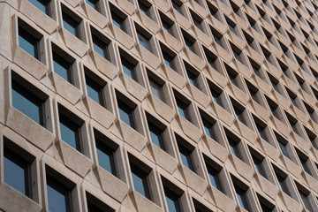 Rows of windows in a modern building