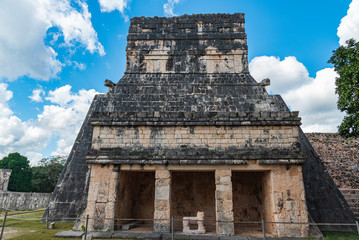 View of the buildings of Chichen Itza, Yucatan, Mexico