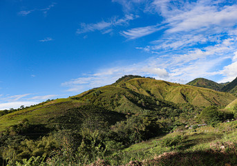landscape with mountains and clouds