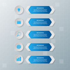 Infographic elements. Business concept timeline. Modern infograph template. Can use for workflow layout, diagram, banner, webdesign, presentation. Vector illustration.
