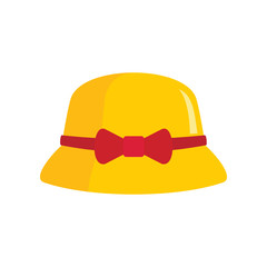 Kids Hat flat icon. Vector Kids Hat in flat style isolated on white background. Element for web, game and advertising