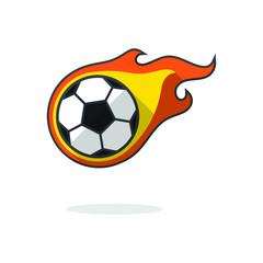 Obraz premium Soccer with fire isolated vector