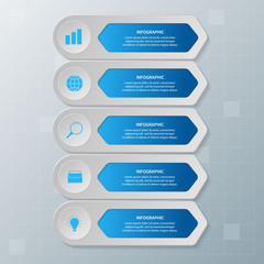 Obraz premium Infographic elements. Business concept timeline. Modern infograph template. Can use for workflow layout, diagram, banner, webdesign, presentation. Vector illustration.
