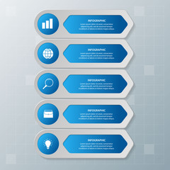 Infographic elements. Business concept timeline. Modern infograph template. Can use for workflow layout, diagram, banner, webdesign, presentation. Vector illustration.