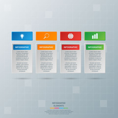 Infographic elements. Business concept timeline. Modern infograph template. Can use for workflow layout, diagram, banner, webdesign, presentation. Vector illustration.