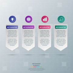 Infographic elements. Business concept timeline. Modern infograph template. Can use for workflow layout, diagram, banner, webdesign, presentation. Vector illustration.