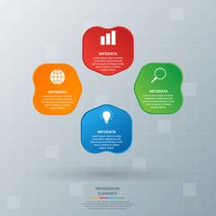 Infographic elements. Business concept timeline. Modern infograph template. Can use for workflow layout, diagram, banner, webdesign, presentation. Vector illustration.