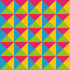 colorful triangle forming a rectangle geometry shape seamless pattern vector illustration abstract background 