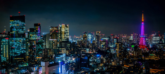 Vue nocturne de TOKYO JAPON